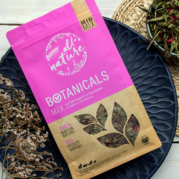 Botanicals Mid Mix fra Bunny Nature - naturlig snack til kaniner og gnavere