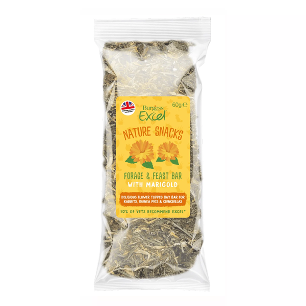 Burgess Excel Nature Snacks - Forage & Feast Bar med Morgenfrueblomst 60g