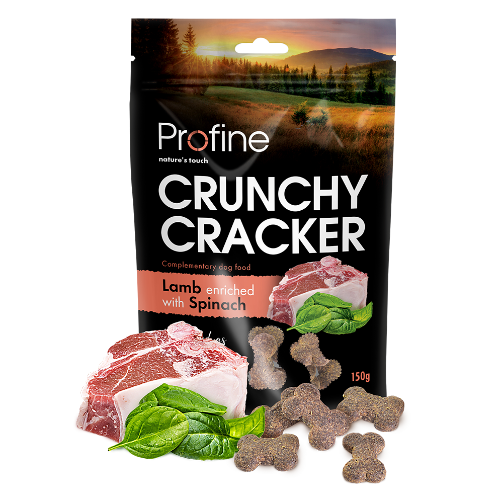 Profine Crunchy Cracker Lam & Spinat 150g