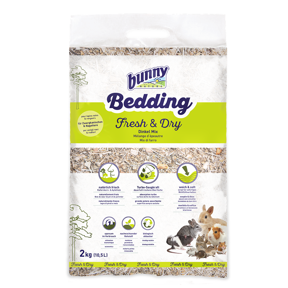Bunny Nature Bedding Fresh & Dry (2 kg) - Bundstrøelse 