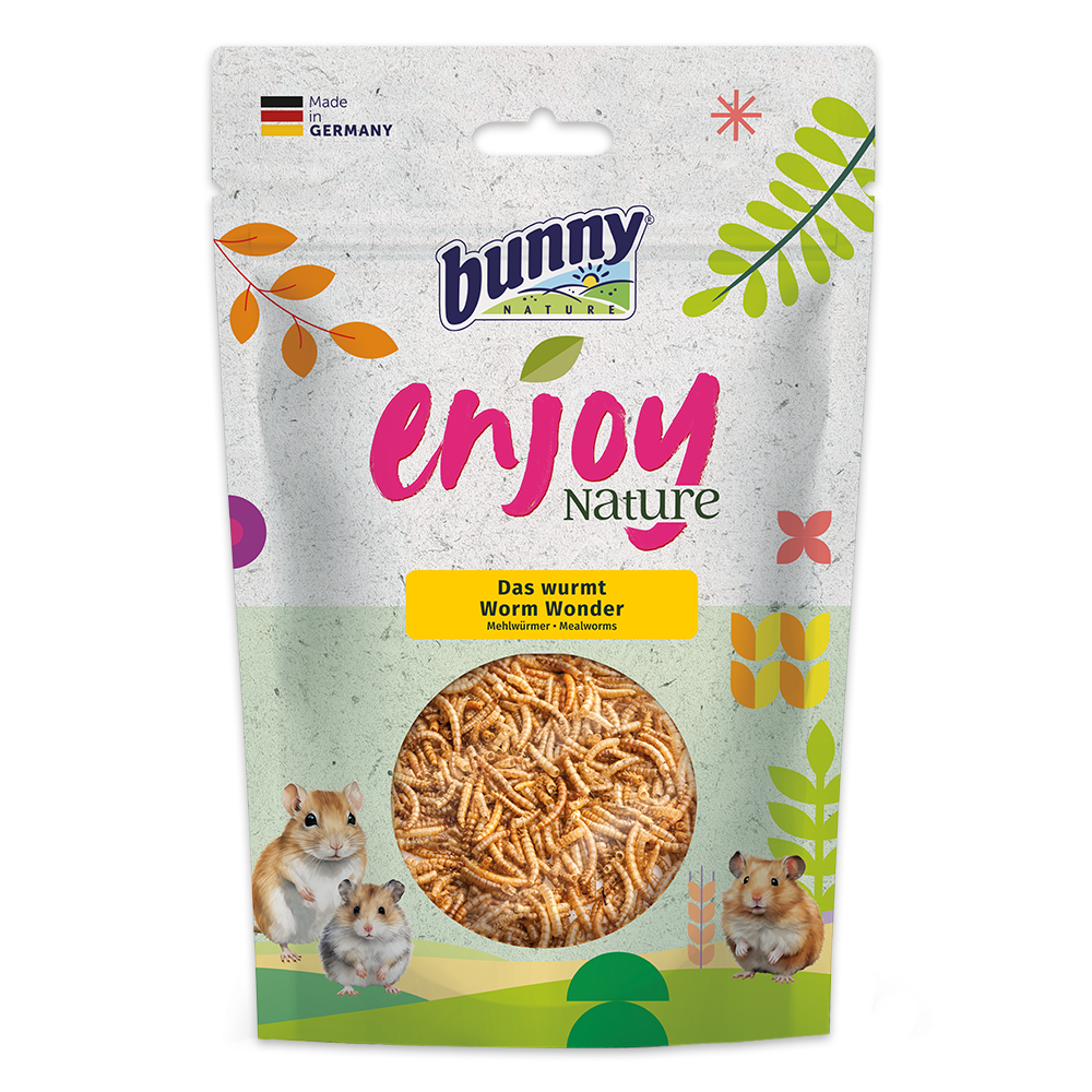 Bunny Nature Enjoy Nature Worm Wonder - melorme 60g - til de små gnavere