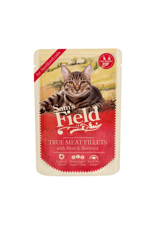 Sams Field True Meat Fillets - Oksekød & Rødbede 85g